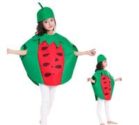 QUXVUIS Vêtements pour enfants jouant au rôle de fruits mignons, scène pleine de vitalité, scène légumes amusants, jeu rôle vert, Déguisement pastèque