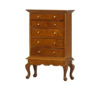 QUXVUIS Vitrine de Maison de poupée Finement détaillée 1 12 Maison poupée, Commode à 5 tiroirs, mobilier pièce accrocheur, améliore Les espaces d'affichage