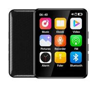 QUXVUIS Walkmans entièrement Tactile avec couplage Bluetooth pour Les Amateurs de Voyage Lecteur de Musique avec Bluetooth sans Sons durs Lecteur Musique Portable USB, Noir, 32 Go