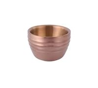 QUYBSGWJ 6PCS Empilable Designpetite Tasse À Vin en Acier Inoxydable Boisson Réutilisable Petite Tasse À Thé De Jus Polyvalente,Rose Gold,5.7 * 5.7 * 4 cm