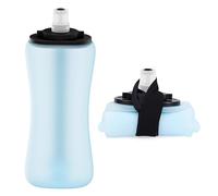 QUYBSGWJ Silicone Pliable Portable Course À Pied Bouteille d'eau Pliable Souple Ultra Légère,Bleu,7.3 * 5 * 19 cm