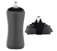 QUYBSGWJ Silicone Pliable Portable Course À Pied Bouteille d'eau Pliable Souple Ultra Légère,Noir,7.3 * 5 * 19 cm