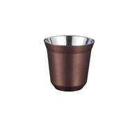 QUYBSGWJ Tasse Isolée À Double Paroi Verre À Liqueur Portable en Acier Inoxydable Paquet De 3 pour Boire des Boissons Au Café,Rose Gold,7.5 * 7.5 * 8cm
