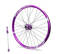 QUYCOIU 24/26/27,5/29" Paire De Roues Pour VTT Freins À Disque 32 Trous 100/135Mm Blocage Rapide Alliage D'aluminium 2/4 Roulements Jante Double Épaisseur 7-12 Vitesses(Front,27.5in)