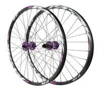 QUYCOIU 24/26/27,5/29 Pouces Jeu Roues Pour VTT Jante À Double Paroi Alliage D'aluminium Moyeu À Axe Traversant Roulements F2/R4 32 Trous 15×100/12×142Mm Avec Cassettes 7-12 Vitesses(27.5in)