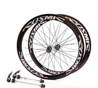QUYCOIU Jeu Roues Pour Vélo Route 700C*23C-25C-28C Hauteur 40/50Mm Moyeu À Démontage Rapide Center-Lock Roues En Alliage D'aluminium Frein À Disque 9*100/10*135Mm Pour Cassette 7-12s(Front+Rear,40MM)