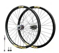 QUYCOIU Jeux De Roues Pour VTT Roues De 26/27,5/29" Moyeu 32H Blocage Rapide À L'avant 9×100Mm Fixation Boulons À L'arrière 10×135Mm Jantes En Aluminium DH/AM Descente/Tout-terrain(Black-c,29in)