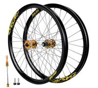 QUYCOIU Jeux De Roues Pour VTT Roues De 26/27,5/29" Moyeu 32H Blocage Rapide À L'avant 9×100Mm Fixation Boulons À L'arrière 10×135Mm Jantes En Aluminium DH/AM Descente/Tout-terrain(Black-f,29in)