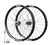 QUYCOIU Jeux De Roues Pour VTT Roues De 26/27,5/29" Moyeu 32H Blocage Rapide À L'avant 9×100Mm Fixation Boulons À L'arrière 10×135Mm Jantes En Aluminium DH/AM Descente/Tout-terrain(Black-d,27.5in)