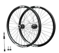 QUYCOIU Jeux De Roues Pour VTT Roues De 26/27,5/29" Moyeu 32H Blocage Rapide À L'avant 9×100Mm Fixation Boulons À L'arrière 10×135Mm Jantes En Aluminium DH/AM Descente/Tout-terrain(Black-a,29in)