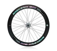 QUYCOIU Paire De Roues Pour Vélo À Pignon Fixe 700C Alliage D'aluminium Vélo De Piste Roues Frein V-Brake 100/120Mm Moyeux À Roulements Hauteur Jante 40/60Mm Pour 23-28C(60mm-Rear)
