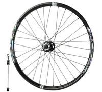 QUYCOIU Roue Avant De VTT 24/26/27,5/29" Moyeu À Démontage Rapide 9×100Mm 2 Roulements Frein À Disque Base En Acier 6 Griffes Et 3 Vitesses Jante En Alliage D'aluminium Roue De Vélo(Black-a,24in)