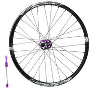 QUYCOIU Roue Avant De VTT 24/26/27,5/29" Moyeu À Démontage Rapide 9×100Mm 2 Roulements Frein À Disque Base En Acier 6 Griffes Et 3 Vitesses Jante En Alliage D'aluminium Roue De Vélo(Black-b,29in)