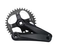 QUYCOIU VTT Pédalier 152/165/170MM Cône Carré Vitesse Unique 104 BCD 30/32/34/36/38/40T Plateau pour Vélo De Route/vélo Pliant Jeu De Bras De Manivelle 7/8/9Vitesse(Black 36T,152MM)