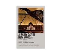 QUYEBRHFY Poster « A Rainy Day In New York » - Décoration murale vintage - Poster de film - Décoration de chambre - 50 x 75 cm - Style sans cadre