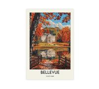 QUYHGAG Bellevue State Park Poster rétro sur toile Décoration murale pour salon, chambre à coucher 60 x 90 cm