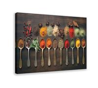 QUYHGAG Poster sur toile « A Kaléidoscope of Spice Herbs » - Décoration pour chambre à coucher, bureau, chambre - Cadeau - 20 x 30 cm