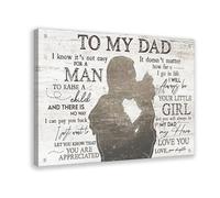 QUYHGAG Poster sur toile Forever Your Little Girl pour décoration de chambre à coucher, bureau, chambre, cadeau 20 x 30 cm