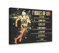 QUYHGAG Poster sur toile Seven Rules for Life - Décoration murale pour salon, chambre à coucher - 20 x 30 cm
