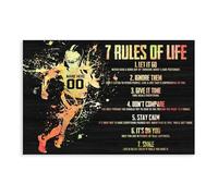 QUYHGAG Poster sur toile Seven Rules for Life - Décoration murale pour salon, chambre à coucher - 40 x 60 cm