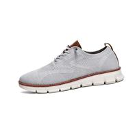 QuyiFa Chaussures Oxford à Lacets, légères et Confortables pour la Marche décontractée, Chaussures urbaines WearReeze Breeze, Baskets en Maille pour Hommes, Chaussures d'affaires (Gris,44)