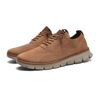 QuyiFa Chaussures Oxford à Lacets, légères et Confortables pour la Marche décontractée, Chaussures urbaines WearReeze Breeze, Baskets en Maille pour Hommes, Chaussures d'affaires (Couleur Orange,43)