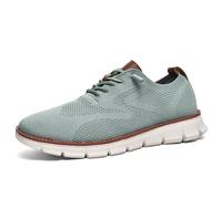 QuyiFa Chaussures Oxford à Lacets, légères et Confortables pour la Marche décontractée, Chaussures urbaines WearReeze Breeze, Baskets en Maille pour Hommes, Chaussures d'affaires (Vert Clair,40)