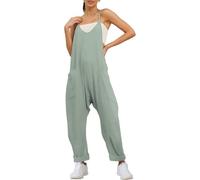 QuyiFa Combinaison de grossesse, combinaison surdimensionnée - maternité et post-partum, combinaisons à jambes larges. (vert,S)