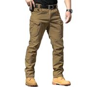 QuyiFa Flexcamo - Pantalon Tactique imperméable pour Hommes, Pantalon Tactique Flexcamo, Pantalon flexcamo, Pantalon Flex Camo. (A Brown,M)
