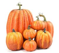 QuyiFa Fournitures de fête à Domicile pour la récolte d'automne, Fausses citrouilles d'extérieur, citrouilles Artisanales, citrouilles pour la décoration (orange3)