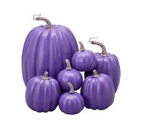 QuyiFa Fournitures de fête à Domicile pour la récolte d'automne, Fausses citrouilles d'extérieur, citrouilles Artisanales, citrouilles pour la décoration (Violet1)