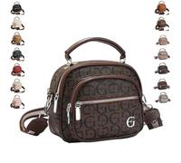 QuyiFa Sac BandoulièRe Bousalutend, Sac BandoulièRe Classique En Cuir Avec Compartiments Multifonctionnels Et Large BandoulièRe RéGlable Pour Le Travail Et Les Voyages (L)
