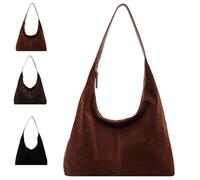 QuyiFa Sacs à main en daim pour femmes 2024 nouveaux sacs hobo en cuir pour femmes, sac en daim, sac fourre-tout en daim pour femmes, sac à main hobo, sac à bandoulière en daim, (brun)
