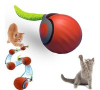 QuyiFa Speedy Tail 2.0 Cat Power Ball, Jouet interactif pour Chat d'intérieur, Balle Jouet Intelligente Rechargeable par USB pour Chat, réglage à Deux Vitesses, (Couleur Orange)