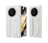 QUYISHAN Compatible avec Honor Magic V3, coque de protection intégrale d'écran intégrée avec béquille + dragonne, coque résistante aux chocs, blanc