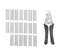 Quystetes 1 pince à anneau de porc et 600 clips M pour cage de poulet, clôture, sertissage, soudage, réparation