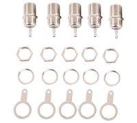 Quystetes 5 Pcs Connecteur Adaptateur du Type F de Prise Jack a souder de Panneau Monte