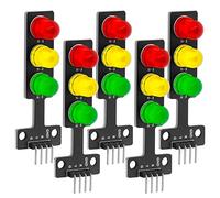 Quystetes 5X Module de Feu de Signalisation LED Bricolage Mini Feu de Signalisation 3.3-5V Compatible avec pour