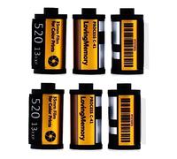 Quystetes 6Pack Sublimation Film Roll Keychain Pet Plastic Blank Double Face Printing Sublimation Film Keychain with Picture Camera Memory Reel Gifts