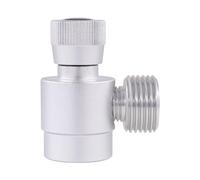 Quystetes Adaptateur de recharge de cylindre de CO2, régulateur de bouteille de gaz fait maison M10 x 1 à W21.8-14 Adaptateur pour CO2, gaz mixte facile à utiliser Argenté