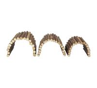 Quystetes Animal de Compagnie Molaire Branche de Saule Lapin Accessoires Échelle d'escalade Clôture Arc Pont Jouet Bois 1 Ensemble