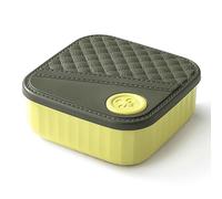 Quystetes Boîte à couture portable avec fils, aiguilles, ciseaux, règle, jaune