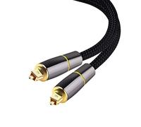 Quystetes Câble audio optique HIFI 5.1 SPDIF fibre Toslink 1 m pour TV Box haut-parleur barre son amplificateur caisson de basses