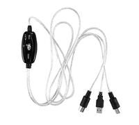 Quystetes Câble USB IN-OUT MIDI Convertisseur PC vers Clavier Musique Adaptateur Cordon