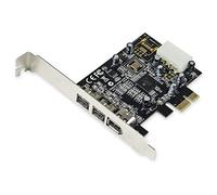 Quystetes - Carte PEX30016 3 ports IEEE 1394 Firewire 1394B et 1394A PCIe 1.1 X1 Chipset TI XIO2213B Nécessite un pilote hérité