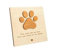 Quystetes Cartes de condoléances en bois pour chien - Carte de condoléances pour la perte d'un animal de compagnie, cadeau de condoléances facile à installer