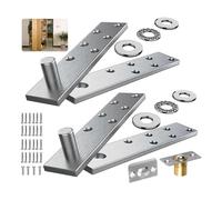 Quystetes Charnière de porte, système de charnière pivotante avec but, pour portes en bois robustes jusqu'à 90,7 kg, facile à utiliser, lourd