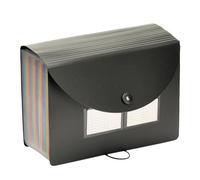 Quystetes Classeur extensible à 24 poches avec étiquettes vierges, organiseur de fichiers avec couverture extensible, organiseur de fichiers accordéon