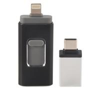 Quystetes Clé USB 3.0, Fonction 4 en 1, Clé Photo MéMoire 64G, MéMoire D'Extension pour Micro-USB/Android/iOS/Type C/OTG