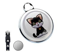 Quystetes Collier de suivi pour chien - Étanche IP65 - Fonctionne avec n'importe quel collier (Android et iOS universel) version chat